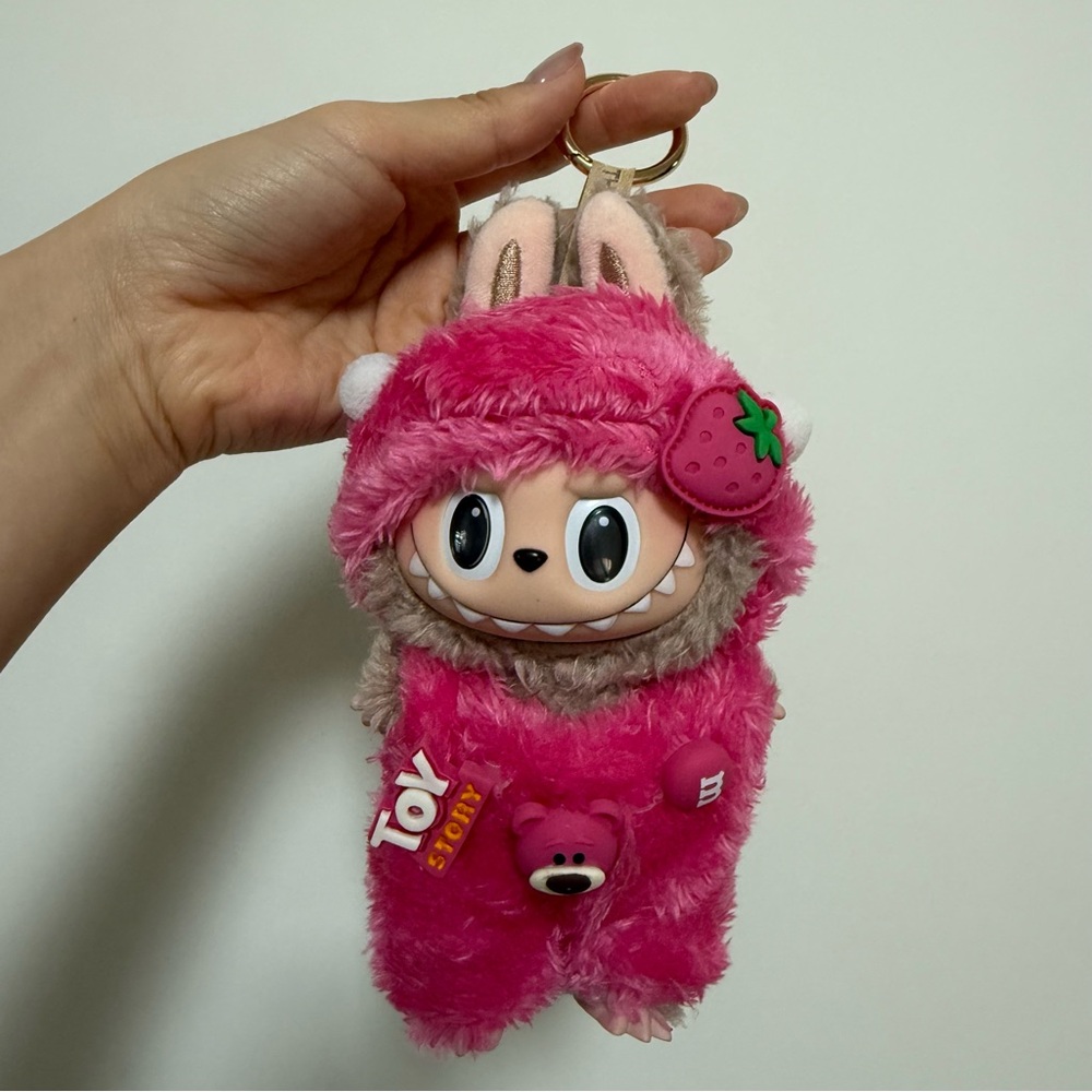 Pink fuzzy Toy Story outfit